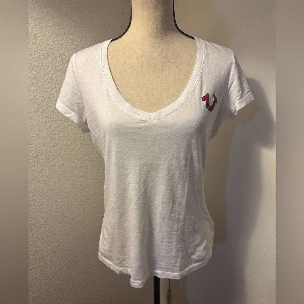 True Religion White Graphic Tee